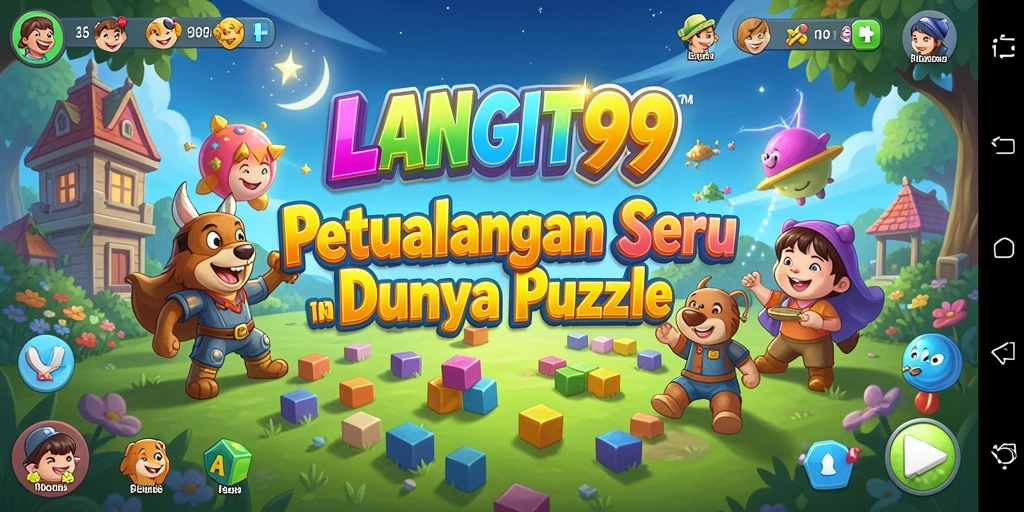 Screenshot utama LANGIT99 menampilkan suasana permainan puzzle yang seru.