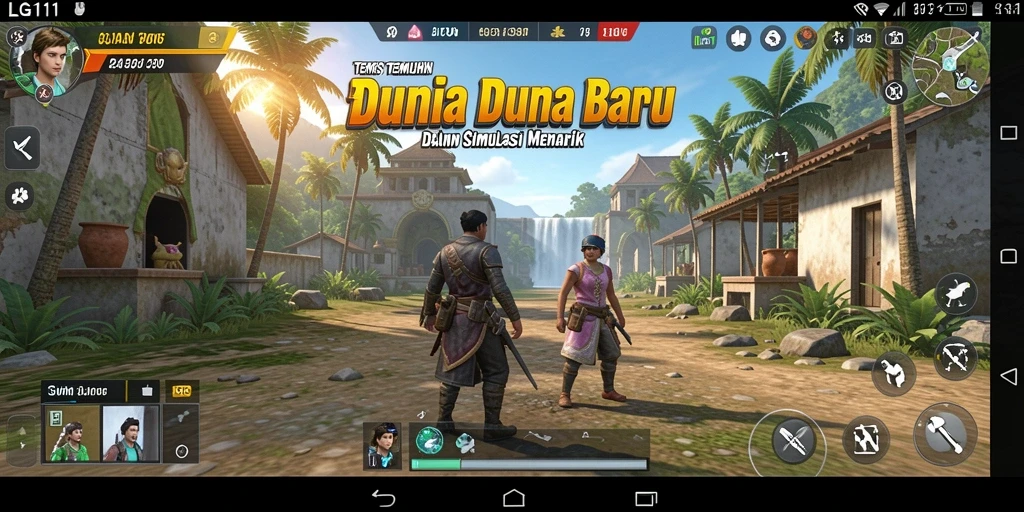 Screenshot gameplay LG111 menampilkan dunia simulasi yang interaktif dan menawan.