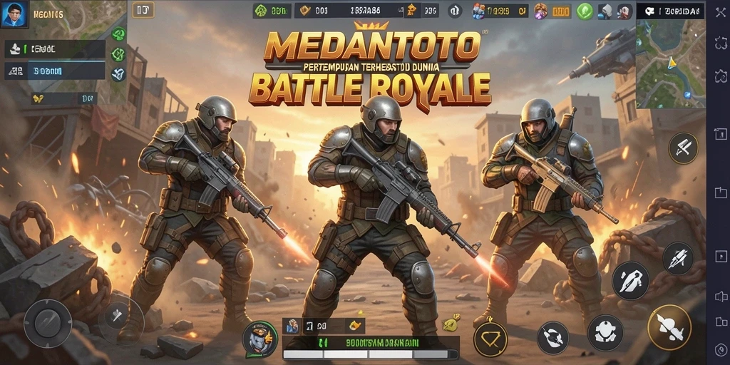 Gameplay seru dalam pertempuran Battle Royale di MEDANTOTO.