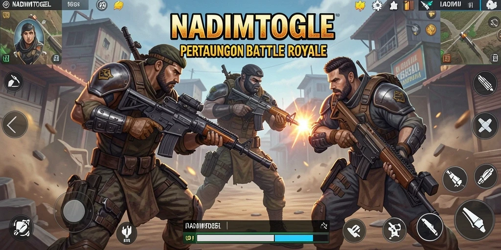 Gameplay seru dan strategis dari NADIMTOGEL Battle Royale.