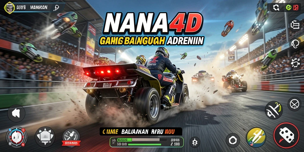 Tampilan menarik dari gameplay NANA4D yang menampilkan balapan seru.