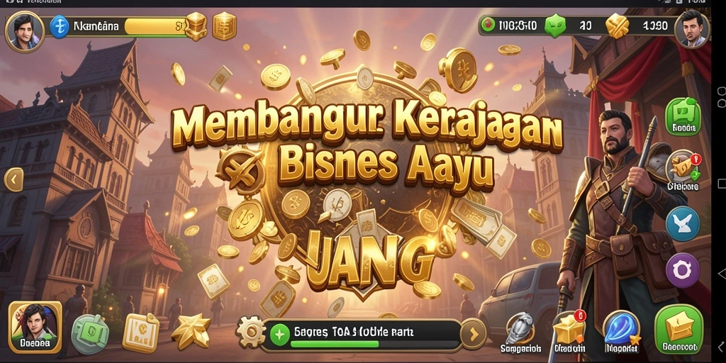 Screenshot gameplay UANG yang menampilkan strategi bisnis yang inovatif.